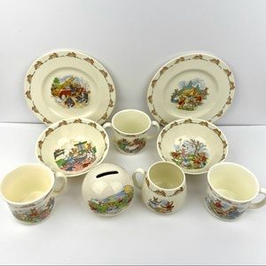 VINTAGE 1936 Royal Doulton Bunnykins Set